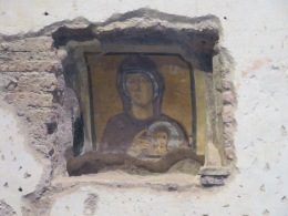 Fresco at Santa Maria Antiqua. Built in the 5th century. In the Roman Forum