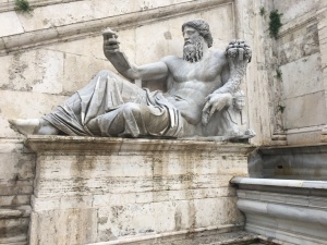 Nile river god statue at Capitoline Hill in Rome, Italy. Capitoline Hill and the Temple of Jupiter were built around 509. 